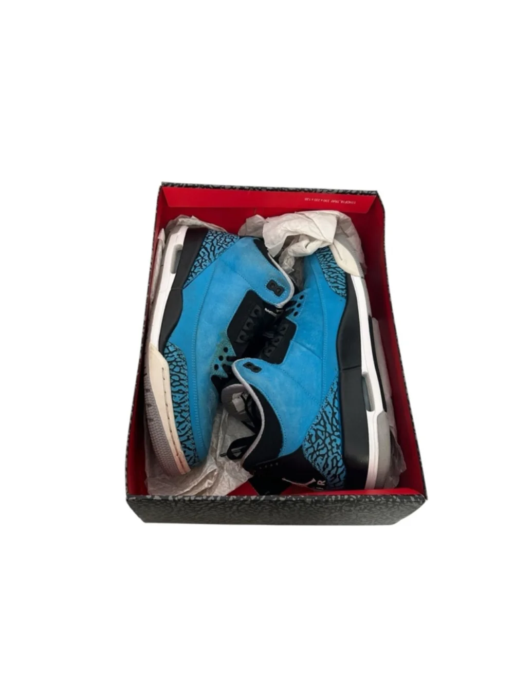 Nike Air Jordan Retro 3 Dark Powder Blue Black White 136064-406 Men's Size 8.5